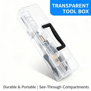 Portable Tool Storage Box Tool Organizer with Lid, Dustproof, Large Medium Small Sizes Available, Ideal for Home Repair Workshop Organization