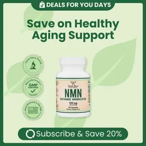 NMN | 250 mg | 60 Count | Promote Energy Level, NAD+ Level | Supports Healthy Aging, Energy Metabolism | Double Wood Supplements