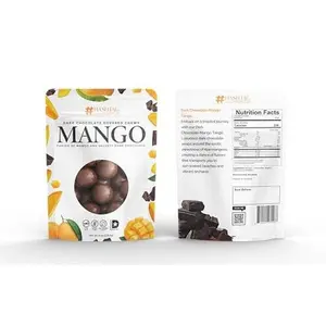 Premium Dark Chocolate Covered Ripe Juicy Wild Mango Balls Candy 8-Oz Bag Healthy Sweet Snack Made With Real Natural Fruit, Simple Ingredients No Added Colors, Gluten Free, Non- GMO & Kosher