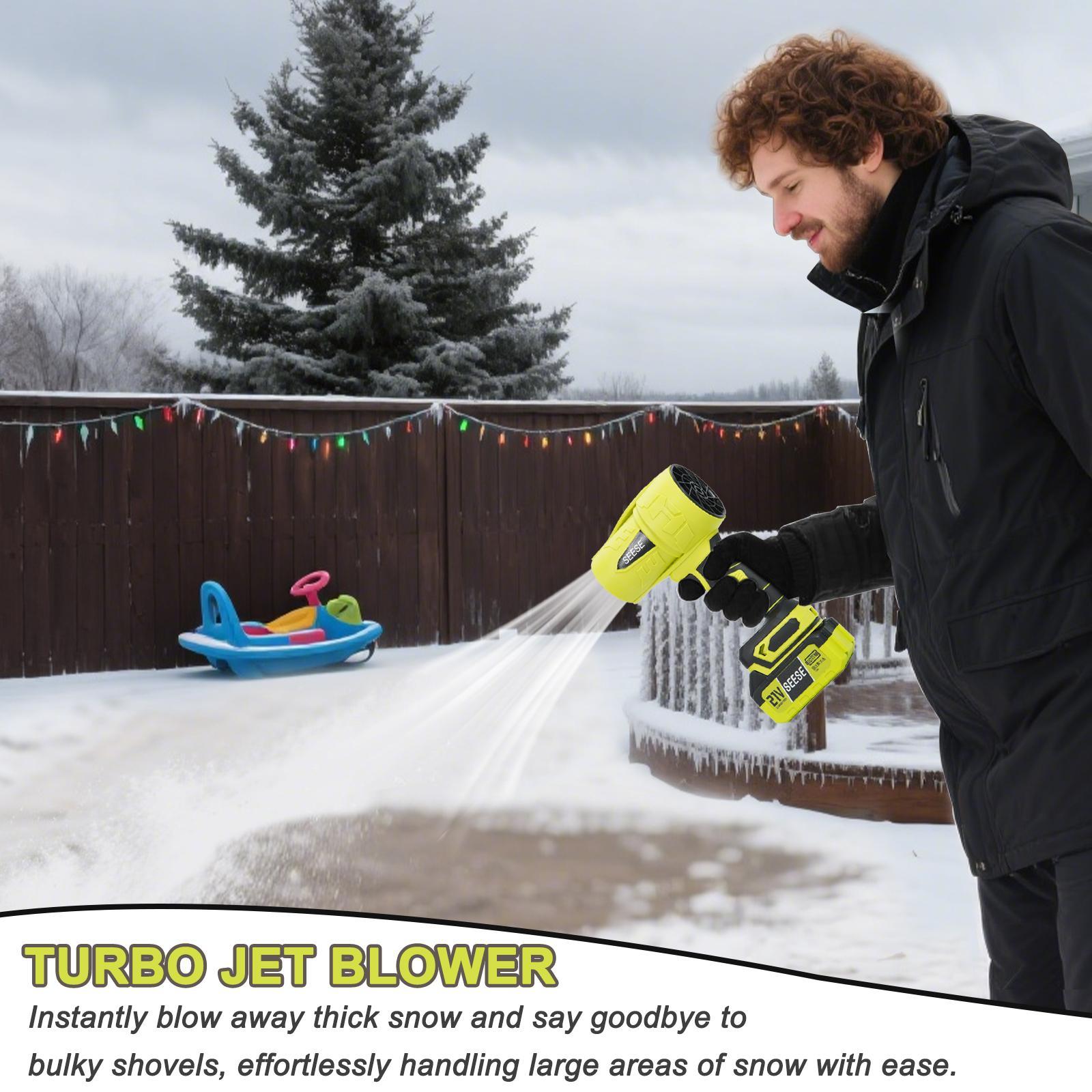 SEESE Turbo Jet Leaf Blower,Cordless Leaf Blower, Violent Turbo Fan, Pure Copper Motor,Car Drying After Wash, Handheld Snow Blower,Cordless Turbo Power Air Duster,Home Improve,Garden Mainte Holiday gifts