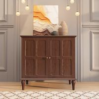 Brown two-door cabinet