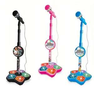 Microphone Toy with Cool Lights and Music, Singing Toy for Boys and Girls, Connects to Phone, Karaoke Instrument Gift