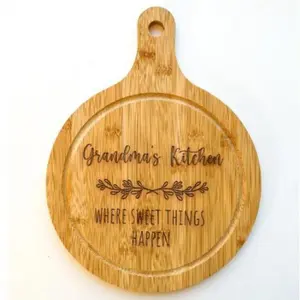 Large Charcuterie Board 13"x10" Round Premium Engraved Wood Cheese Serving Platter Cutting Board Personalized Gift Kitchen Entertaining Party Tray