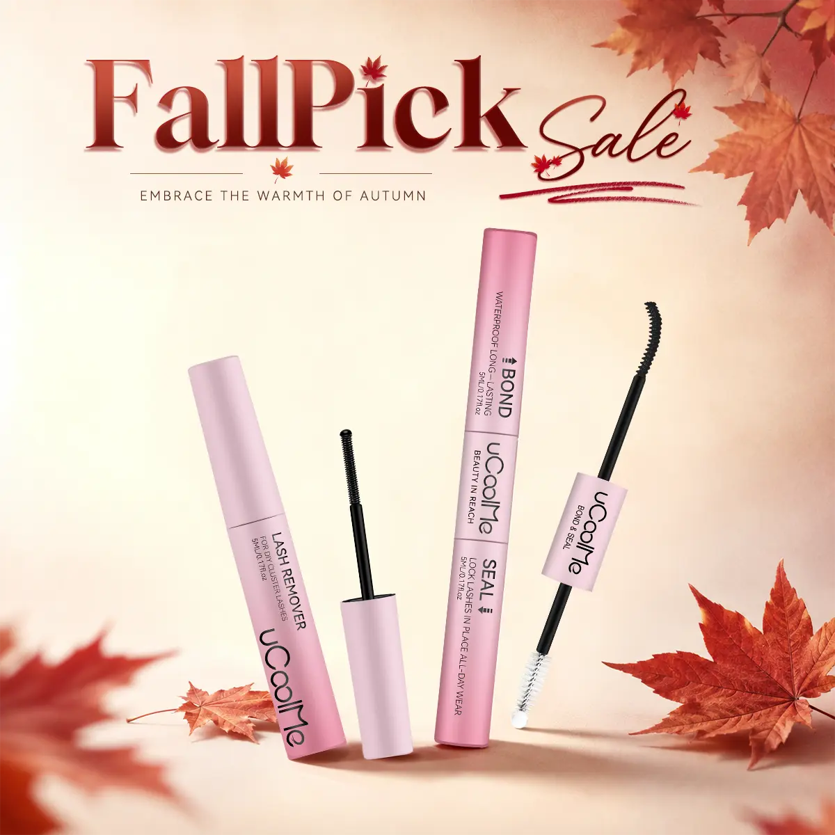 uCoolMe [New Upgrade] 2-in-1 Lash Glue and Bond - Strong Hold, Waterproof, Beginner-Friendly Cosmetic Adhesive with Included Makeup Remover for Eyelash Clusters (Beauty & Personal Care)