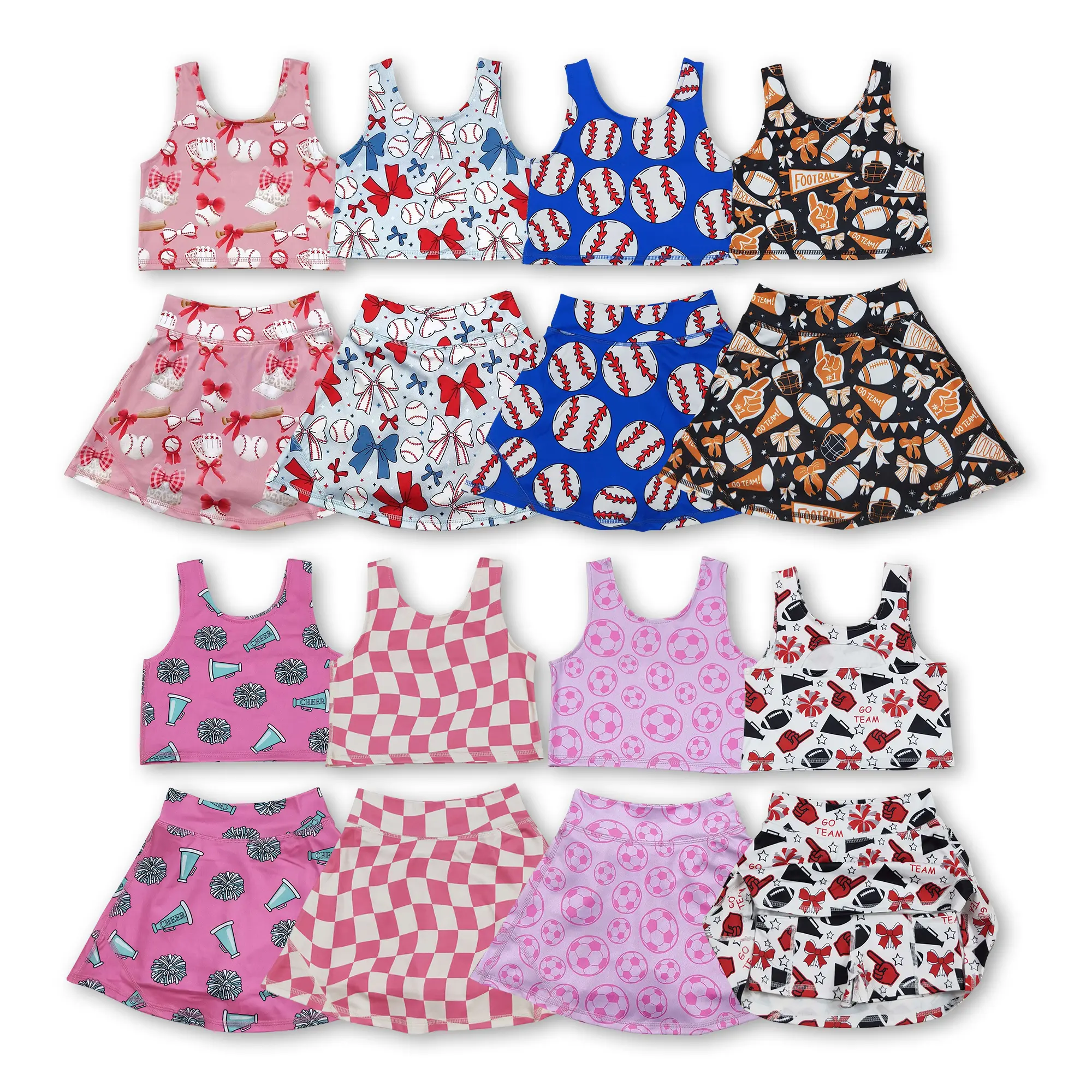 Kids Clothing Girls Quick-Dry Athletic Set, Floral Print Fabric Adds Style, Game Day Yoga Outfit for Girls, Quickdry