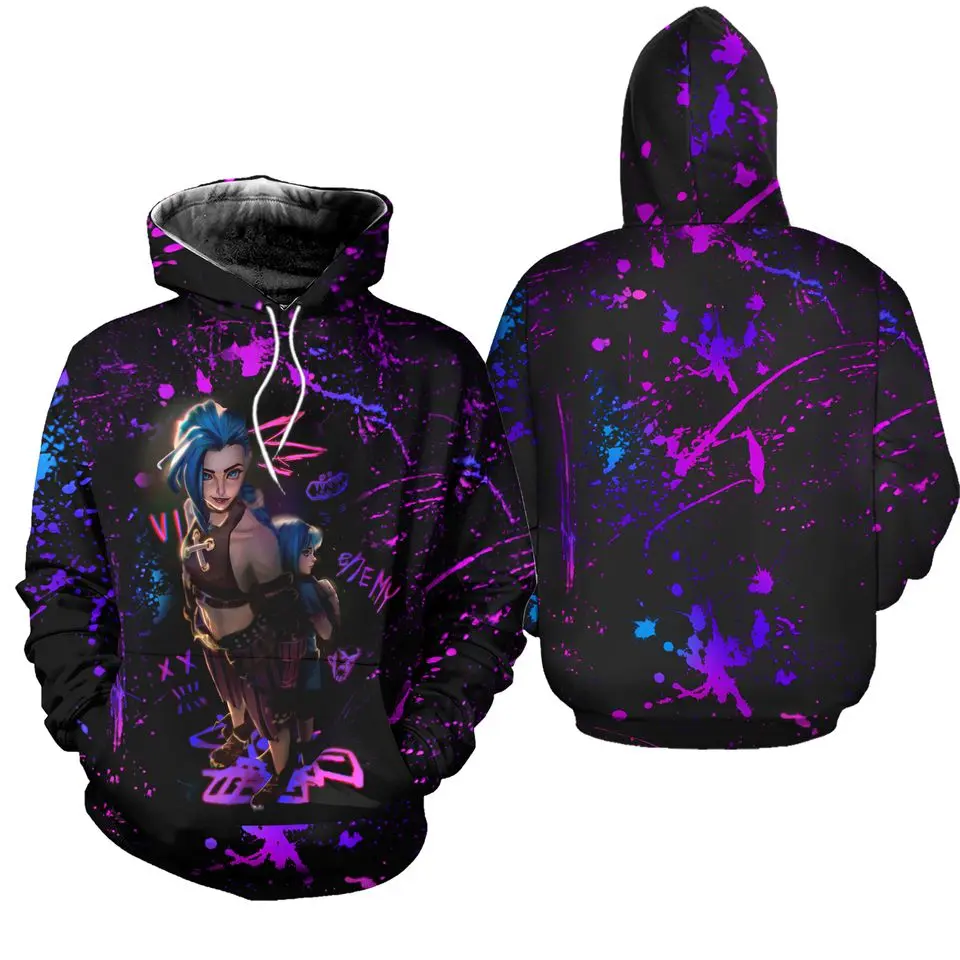 Anime Arcane Jinx Hoodies 3D Printing Men/Women Hoodie