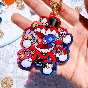 Caine? The Amazing Digital Circus - Colored Acrylic Glitter Keychain