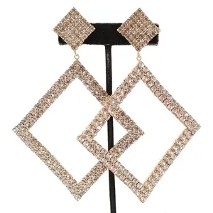 Diamond Luxe Statement Clip-On Earrings
