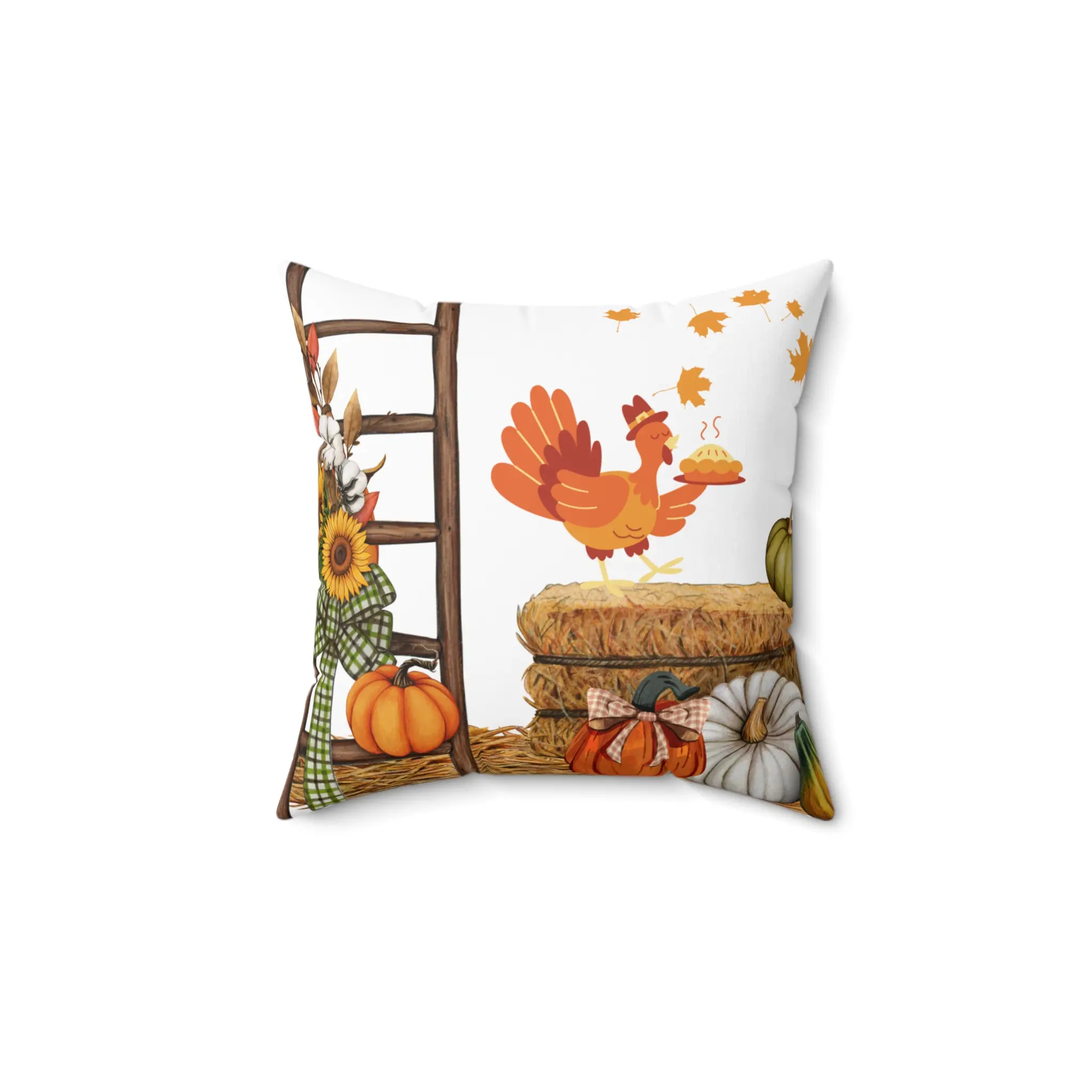 Thanksgiving Turkey Pillow, Fall Home Decor, Cozy Holiday Cushion, Autumn Throw Pillow, Cute Harvest Pillow