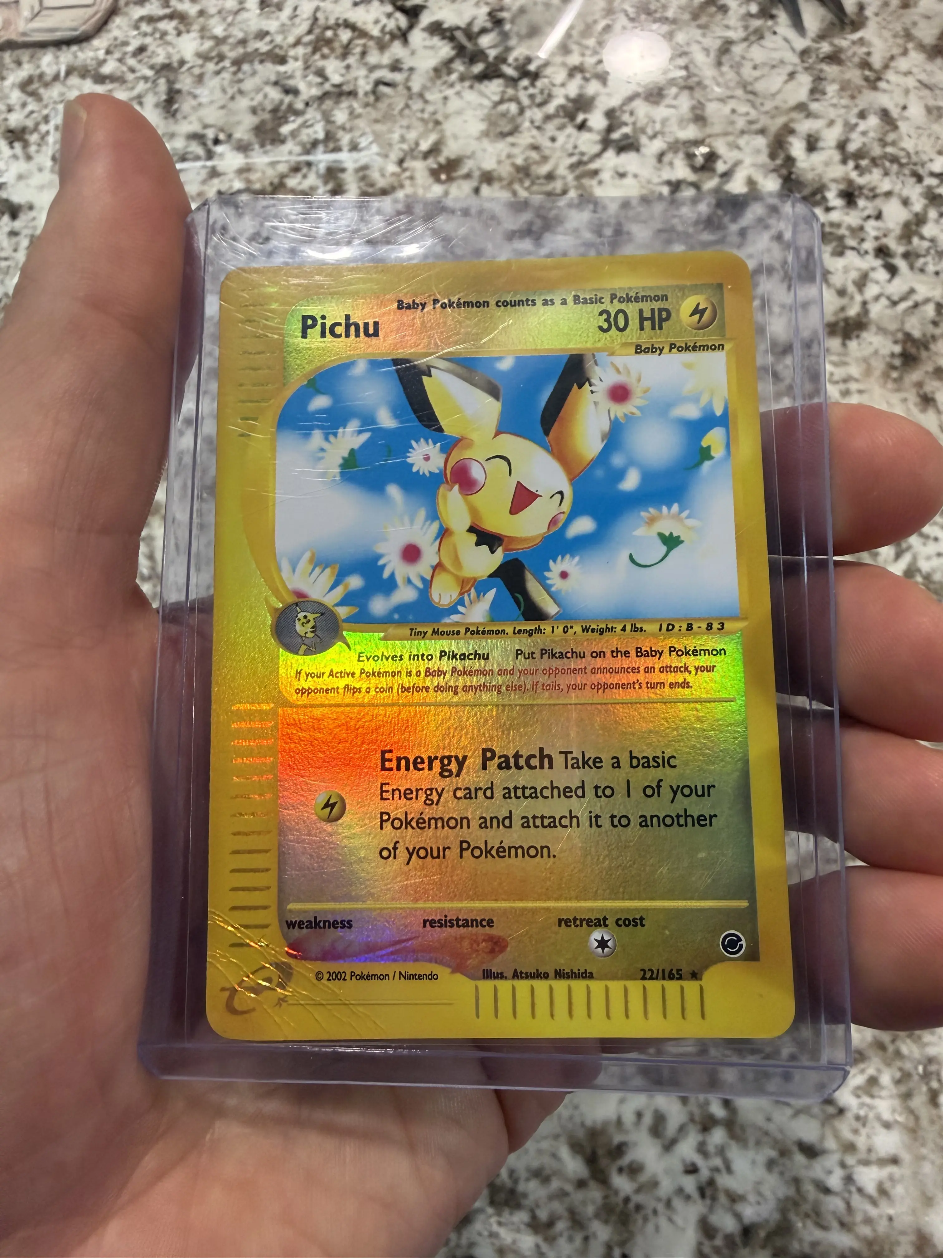 Pichu (22/165) - Expedition (EX) - Pokemon Card - Damaged Raw Single