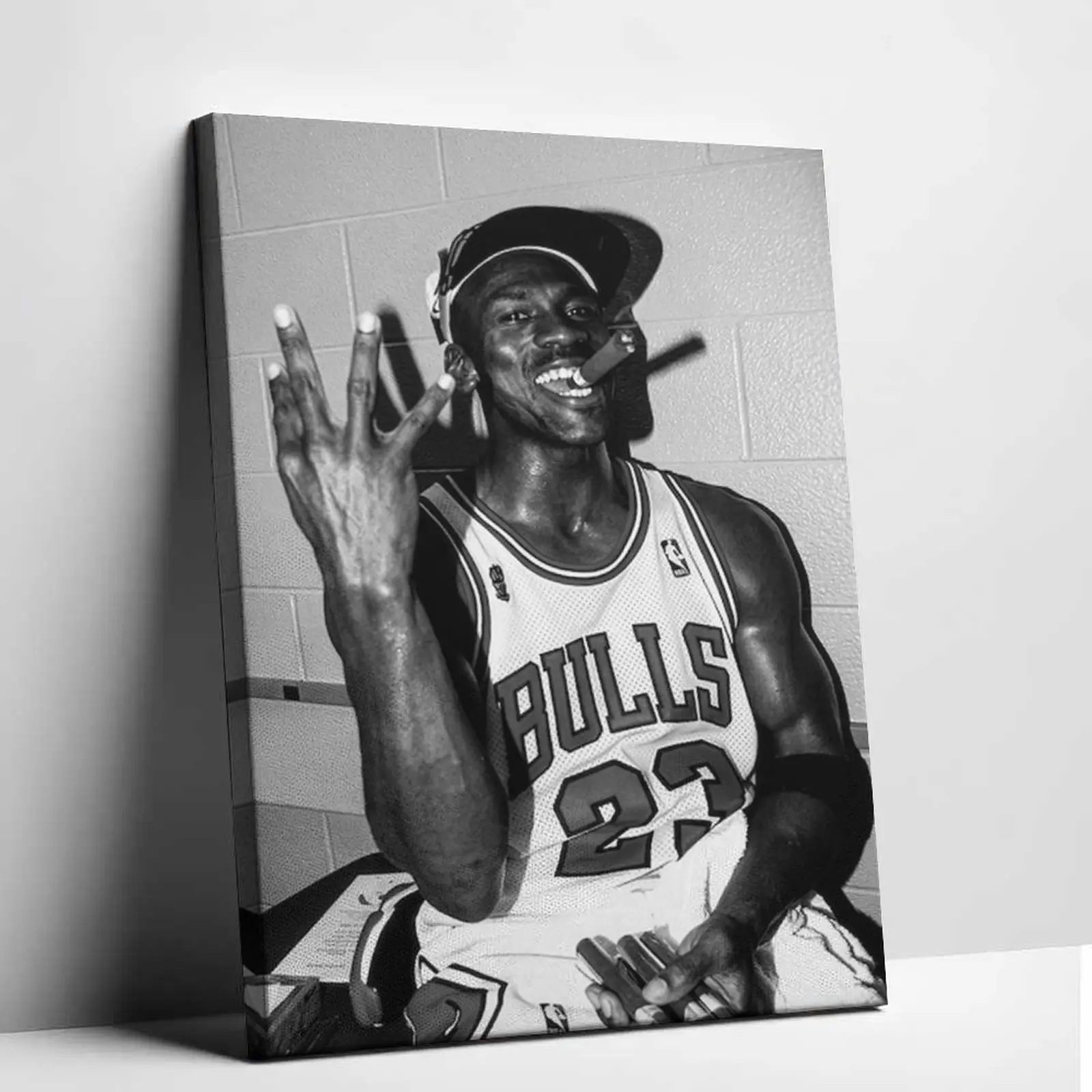 Jordan Black And White Poster Vintage PrintFor Sports Fans & Home Decor