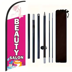 Beauty Salon Shop Flag, Beach Flag Used In Beauty Salon,Polyester Advertising Flag for Beauty Salon Shop, with Flag Pole and Ground Stake, Beauty shop sign, Beauty banner decoration flag, Beauty Shop Flag, Beach Flag outdoor advertising promotion