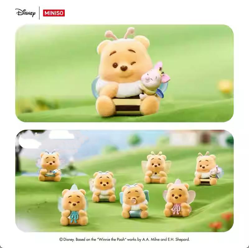 Disney Winnie the Pooh Butterfly Puff Series Blind Box Figurine – Trendy Toy Holiday Christmas New Year Gift for Her Valentine Gift for Girlfriends