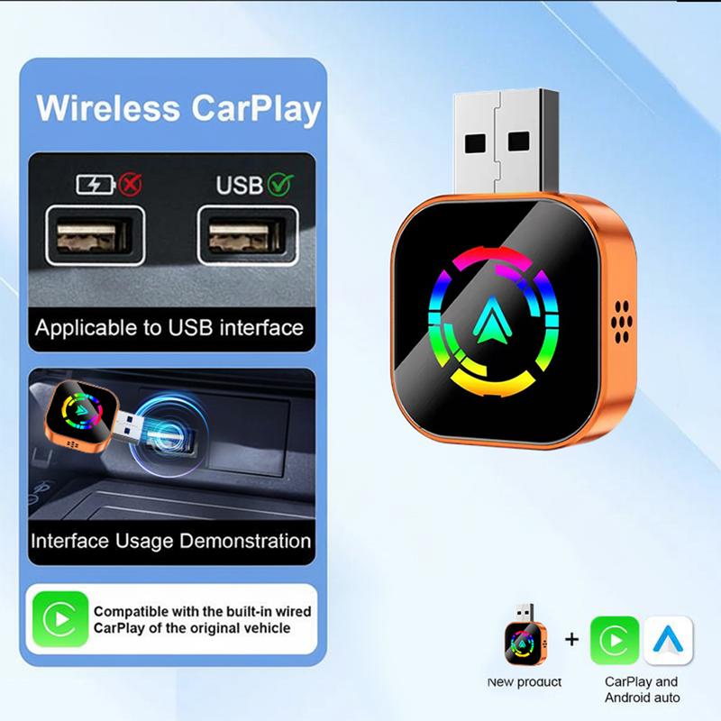 【YURNLV】X 2026 New Wireless CarPlay Converter, iPhone/Android Universal, Plug & Play, Zero Latency, Auto-Connect, Hands-Free Calling