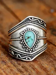 1 PC Fashion Ring Teardrop Bridal Rings For Women Wedding Engagement Valentine's Day Party Gift