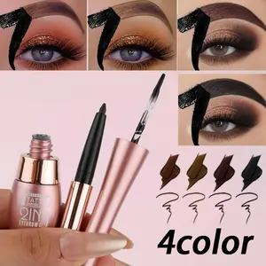 Waterproof Eyebrow Balm Pen Duo Set, Natural 3D Wild Brow Makeup, Long-Lasting No Smudge, Lazy-Friendly Color Locking Kit