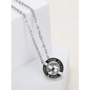 Trendy Engraved Planet Necklace, Stylish & Personalized  Necklace for Daily Outfits