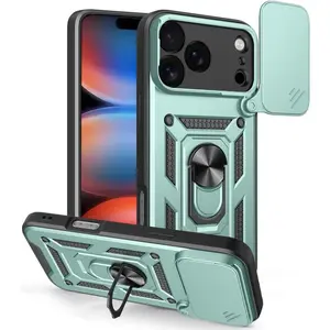 phone Case for iPhone 17 16 15 14 13 12 11 pro max plus, Cool Camera Protection Phone Cover for Women Men with Magnetic Ring Military Heavy Duty Shell