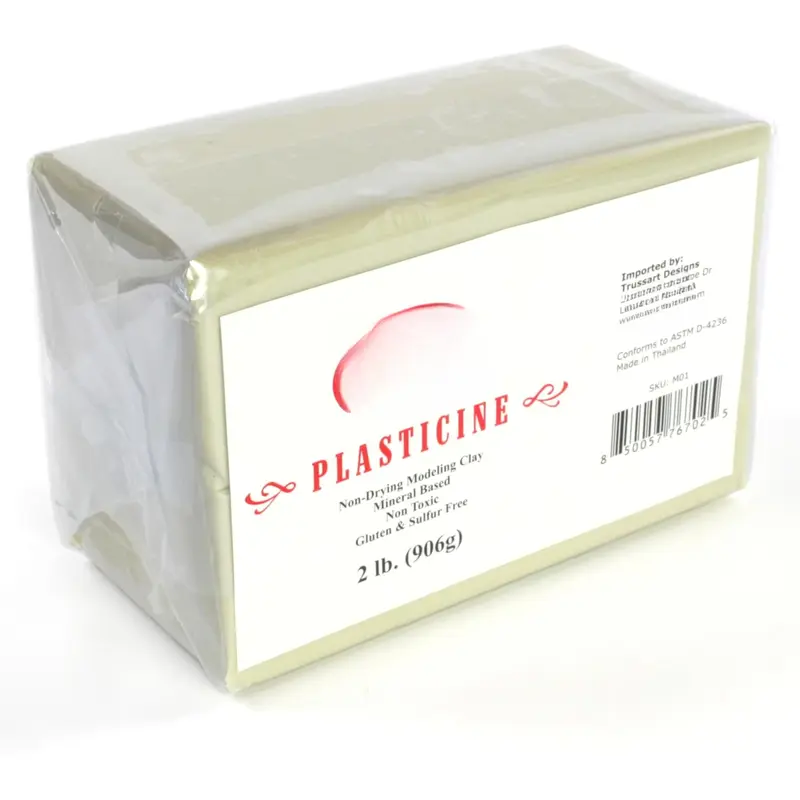 and Non-Drying Oil-Based Plasticine Modeling Clay, Cream, 2 Pounds, Sulfur-Free & ,  for , Beginners, and Artists,  for Arts and Crafts Projects