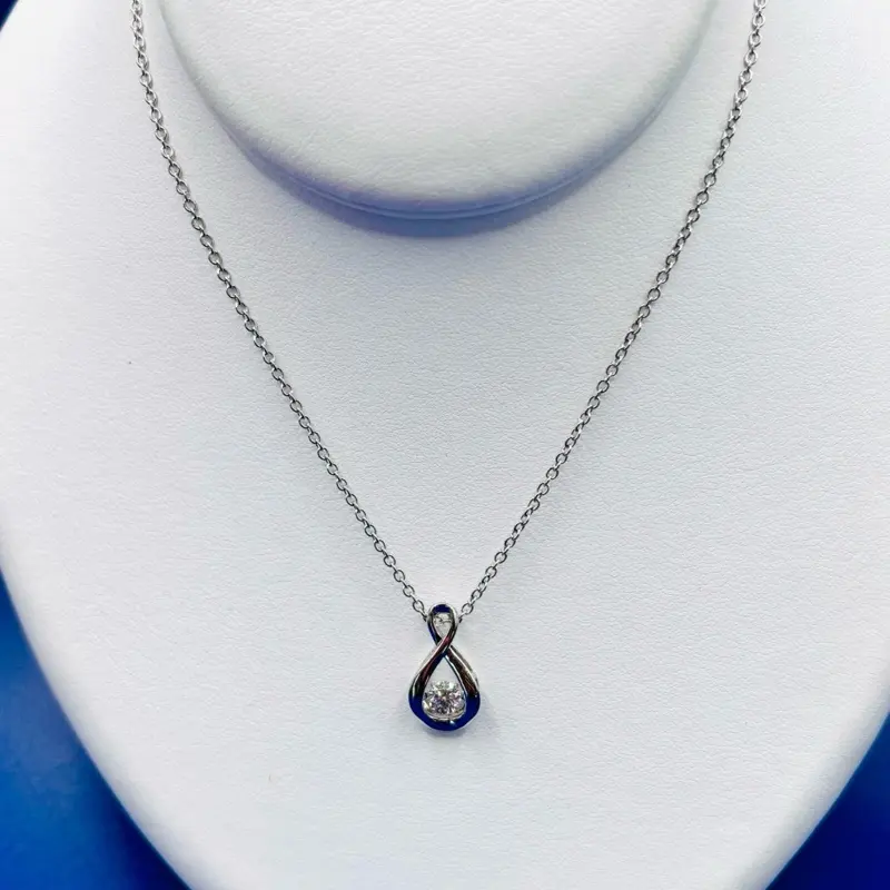 Twinkles Le Petit Sterling Silver & Swarovski Crystal Dancing Stone Pendant With Chain