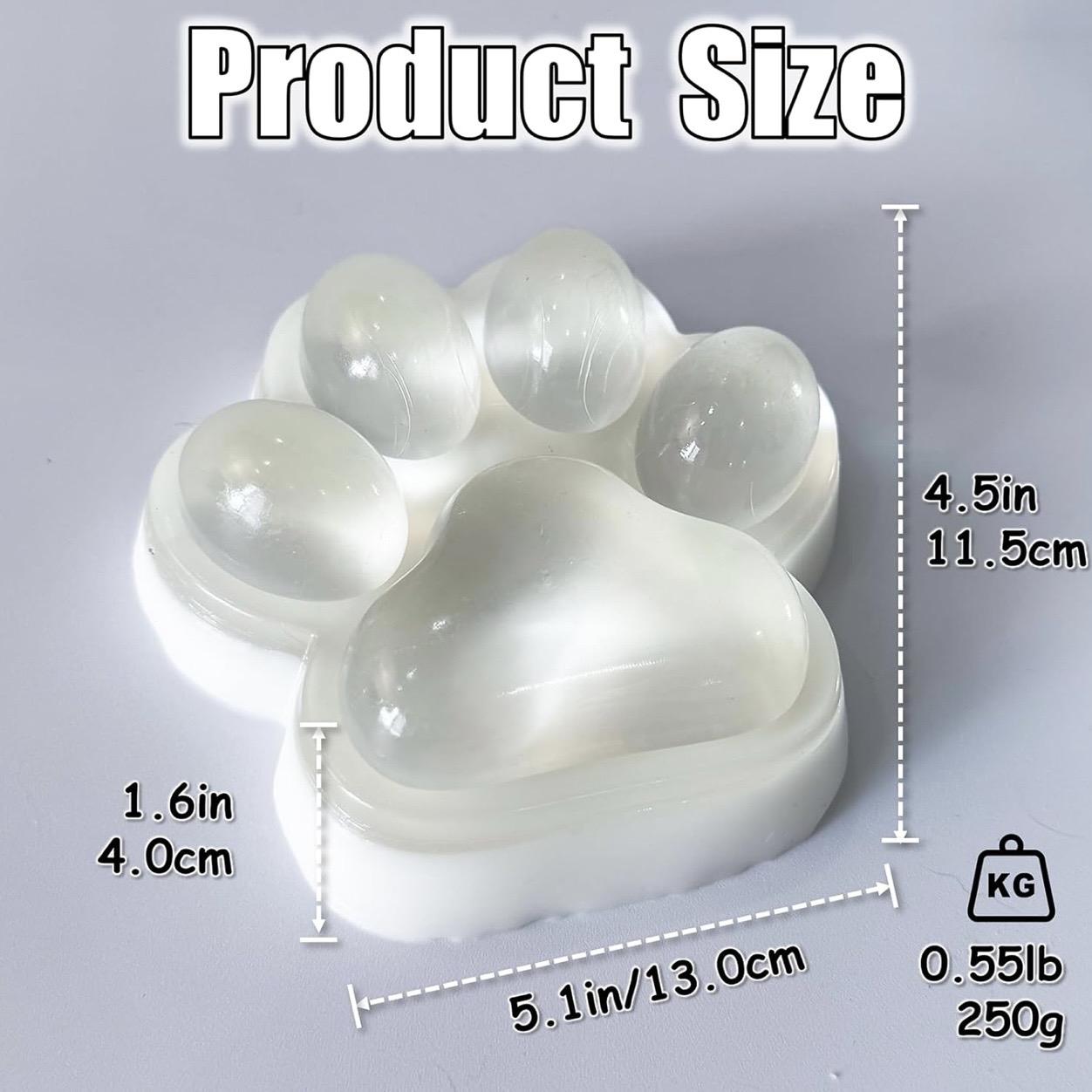 【2025 New】Big Cat Paw Squishy Toy, Clear Cat Paw Squeeze Toys, 5.5in Squishy Stress Relief Toy,Pinching Squishy, Executive Desk Toys Squishy,Soft High Resilience Squishy Toys.