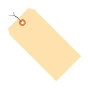 Box Packaging B95058 Manila Shipping Tags - Pre Wired - 13 Point - No. 8 - 6.25 x 3.125 in. - Tan - Pack of 1000