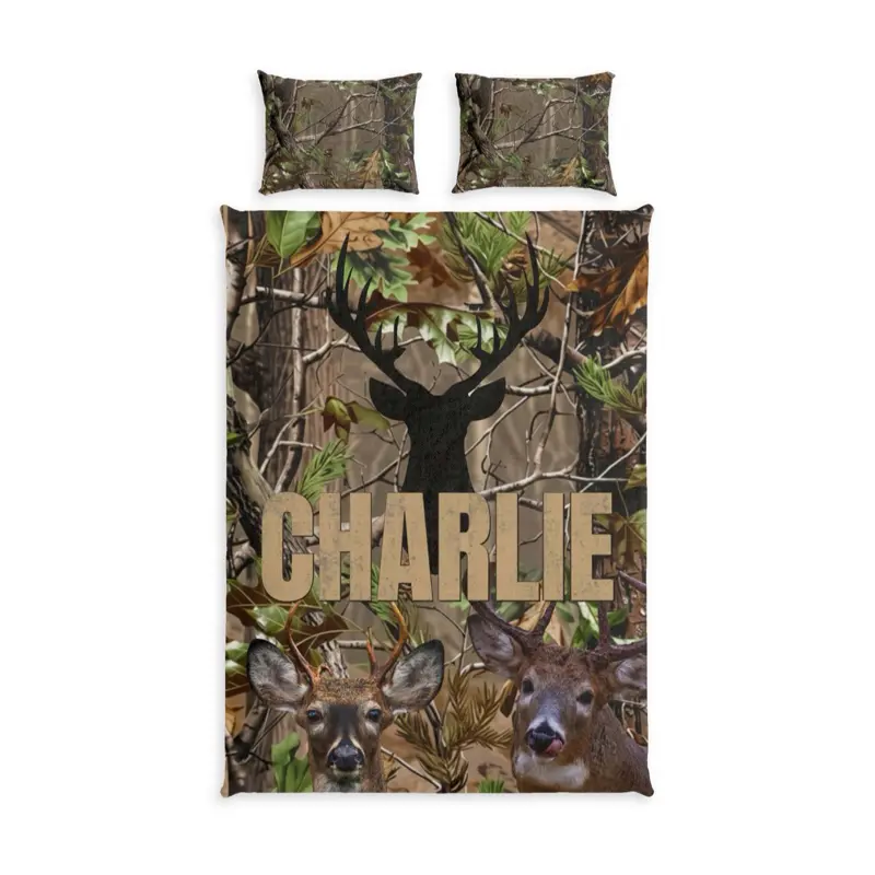 Personalizable Camo Bedding Set - Stylish, Customizable Bedding for Bedroom Use