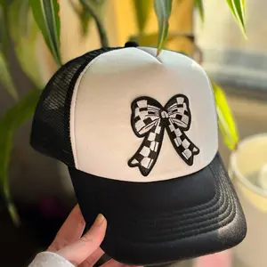 Checkered  Bow Trucker Hat