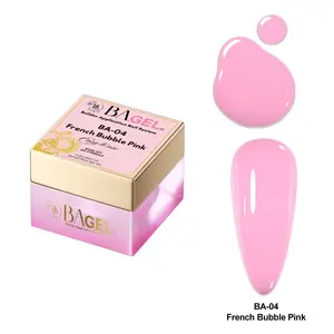 BA.GEL Paris French Collection BA-04 French Bubble Pink Builder Gel 50ml EU Compliant HEMA-Free TPO-Free Low Heat Formula for Nail Art