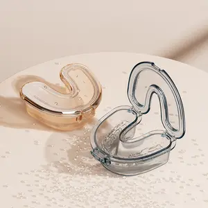 Invisible Braces Case Retainer Storage Box Convenient Orthodontic Box Teeth Corrector Denture Box Breathable Denture Box, Compact Orthodontic Tray Box for Retainers and Partial Dentures Practical Mouthguard Holder, Suitable for Work or School Use