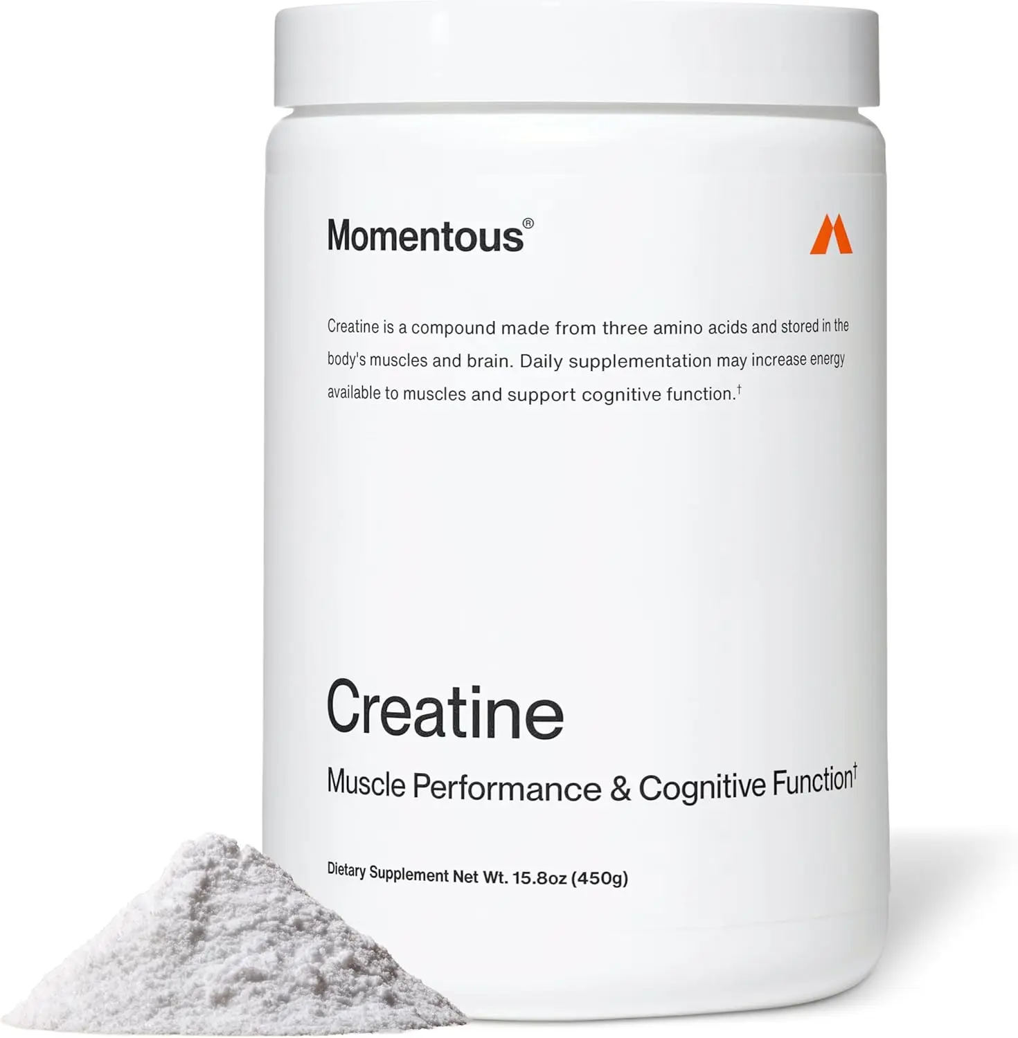 Momentous Creatine Monohydrate Powder - NSF Certified for Sport Healthcare Supplement, 5g per Serving, 90 Servings, Supports Strength, Lean Muscle & Recovery for Men & Women, Pre-Workout Fitness Support