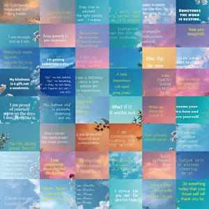 50 Inspirational Vision Board Stickers, Waterproof Decorative Stickers for Guitar and Luggage, Printed Design, No Ca Prop 65