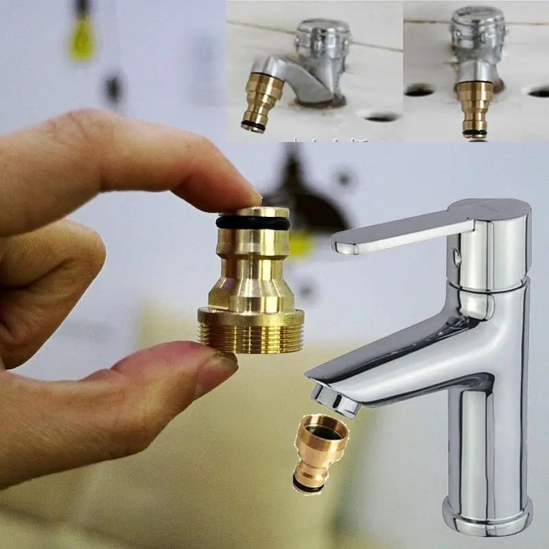 3pcs Brass Quick-Connect Garden Hose Tap Adaptor - Easily Connect Your Water Pipe, Garden Hose Connector