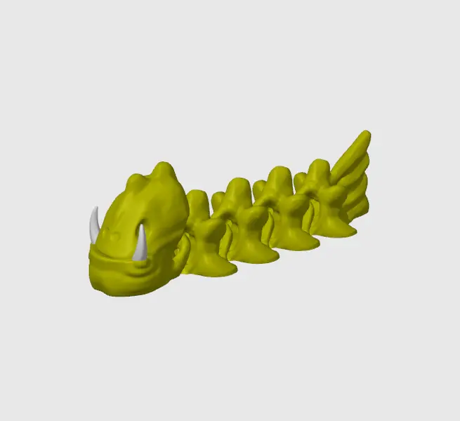 3D Printed Articulated Saber Fish | Flexi Fish Fidget Toy | Fantasy Sea Creature | Ocean Desk Pet Collectible