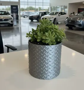Steel Tread Planter with Hidden Drip Base