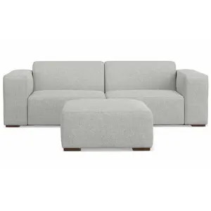 Rex 2 Seater Sofa and Ottoman in Performance Fabric