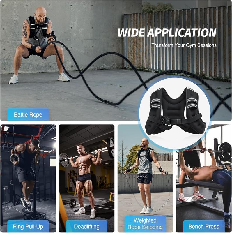 【Jumpstart Sale】ZELUS Weighted Vests-6/8/12/16/20/25/30lbs Rucking vest with Phone Pouch & Reflective Stripes&Adjustable Straps for Men&Women|Workout enhancer for Motivational walking,Strength Training,Running,Home Workouts 【Jumpstart Sale】ZELUS Weighted Vests-6/8/12/16/20/25/30lbs Rucking vest with Phone Pouch & Reflective Stripes&Adjustable Straps for Men&Women|Workout enhancer for Motivational walking,Strength Training,Running,Home Workouts