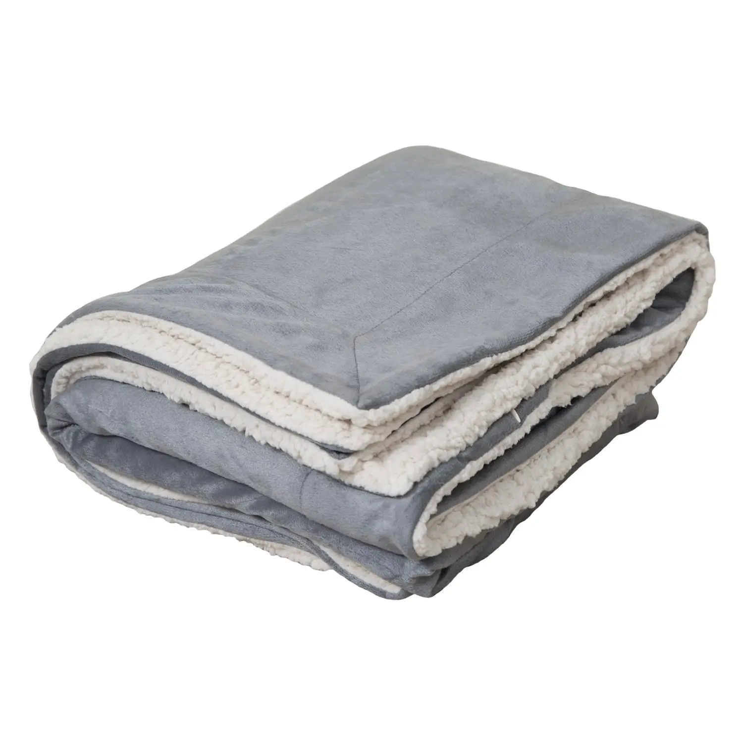 Micro Mink Sherpa Throw Blanket 50 Inches x 60 Inches with Soft Cozy Design and Versatile Use for Home Decor - Gray
