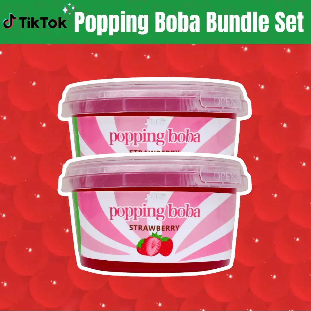 JUICII Popping Boba Pearls - 2 pc Strawberry(1lb)