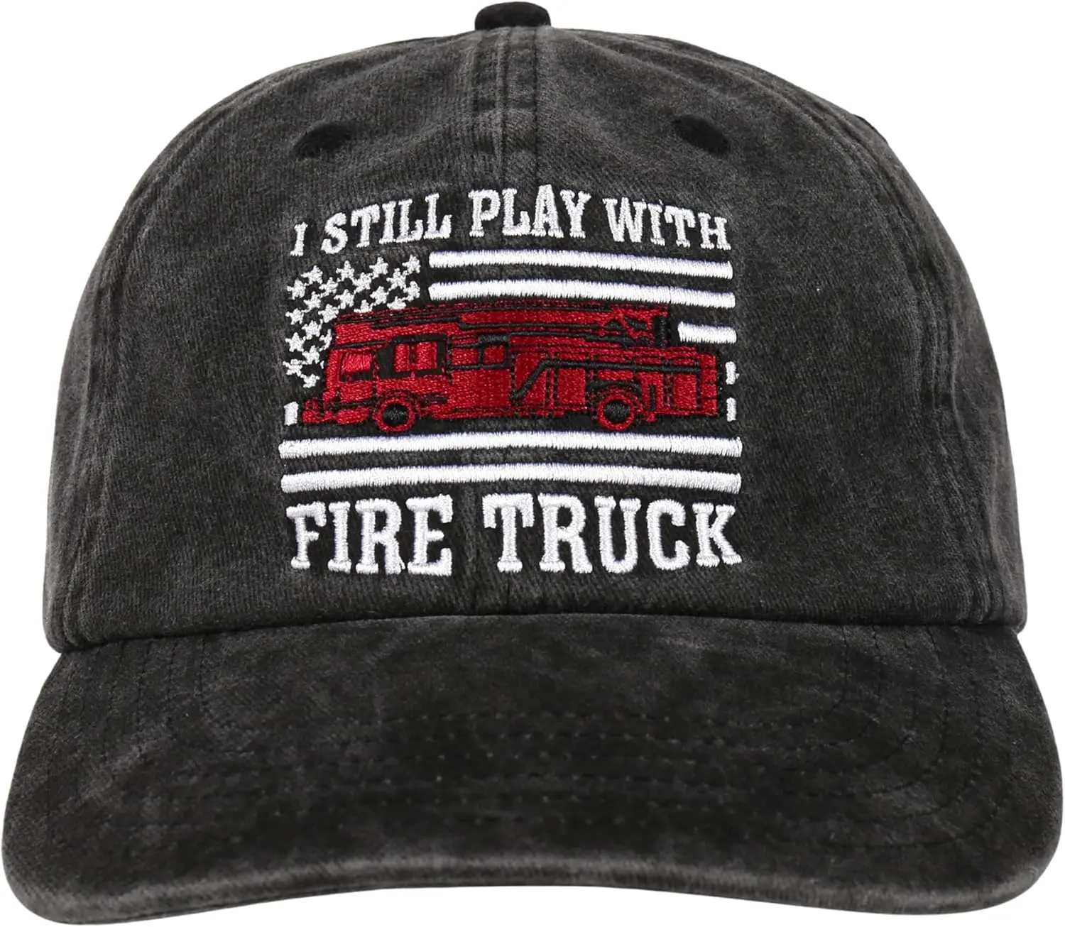 Firefighter Gifts Cap for Men, Women - Adjustable Vintage Washed Cotton Embroidered Hat - Gift for Fireman or Fire Fighter Retirement