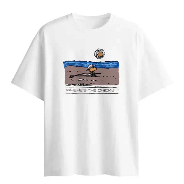 Woodstock Peanuts Schulz Cotton Tee, Men's Casual Top, Relaxed Fit Fabric