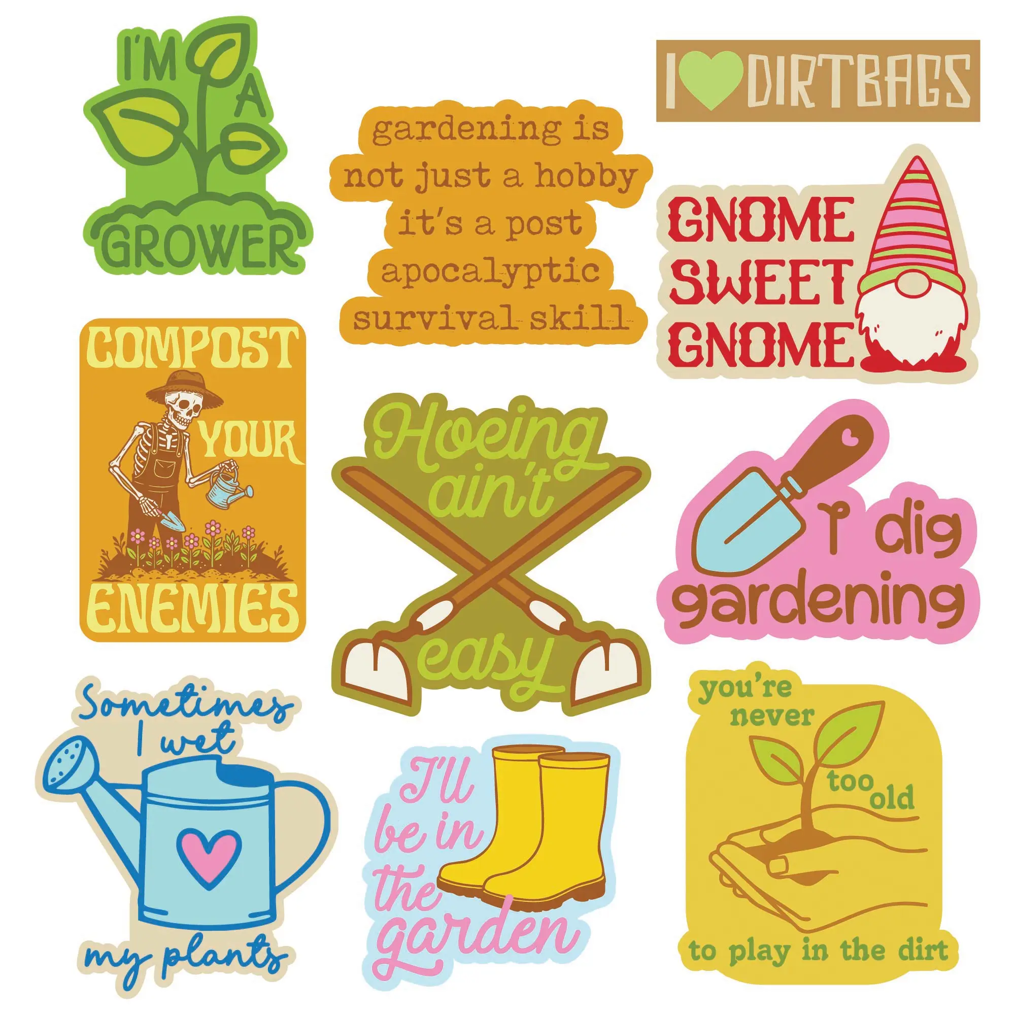 Gardening Sticker Extra Large Stickers for Adults Funny Plant Lovers Adhesives with Memes Funny Stickers with Colorful Graphic Decals Multi Gardening Sticker Extra Large Stickers for Adults Funny Plant Lovers Adhesives with Memes Funny Stickers with Colorful Graphic Decals Multi