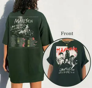 Måneskin tshirt, band music, Maneskin World Tour 2023 Shirt, Maneskin Album Track List ,Maneskin Gift for fan, Gift for Men Women T-Shirt