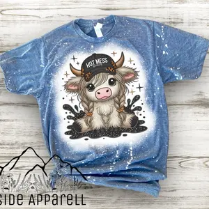 Hot Mess Bestie Highland Cow T-Shirt