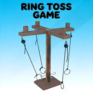 Ring Toss Games for All Ages, Fun Hook and Ring Game, Outdoor Indoor Party Game, Board Games for Family, Bar, Party, Game Nights handmade wooden