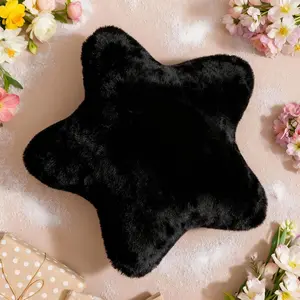 Pillows, Black  Shaped Pillow, Decorative Throw Pillow Gifts, Cute Plush Room Decor,  Faux   18"x18" Pillows for Living Bedroom