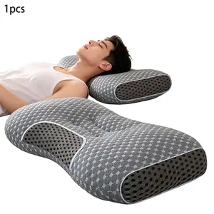 Ergonomic Neck Pillows for Deep Sleep, Pillow Inserts, Removable Zippered Cover, Breathable, Comfortable and Skin-Friendly,Foam Cervical Memory Pillow, Helps Sleep and Protects The Neck Home Pillow