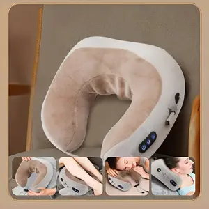 U-Type Neck Massager, Electric Cervical Massage Device, USB Rechargeable Massagers, Durable Memory Foam, Deep Tissue Relaxation, Ideal for Travel, Car, Office, Home