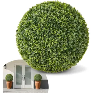 VEVOR 2 Pcs 16 Artificial Plant Topiary Ball, 4 Layers Faux Boxwood Balls, All - Year Green Faux Plant Decorative Balls for Backyard, Balcony, Garden, Wedding and Home DcorVEVOR Super Brand Day