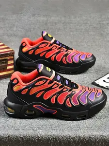 Parent-Child Adjustable Lace Color-Block Air Cushion Casual Shoes, Casual Athletic Footwear, Comfortable Techwear Style, Soft Air Cushion Sole + Color-Block Design, Effortless Wear & Parent-Child Adaptability, Ideal for Parent-Child Daily